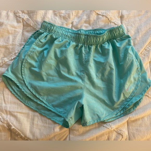 Nike aqua athletic shorts, built in underwear - Picture 1 of 2